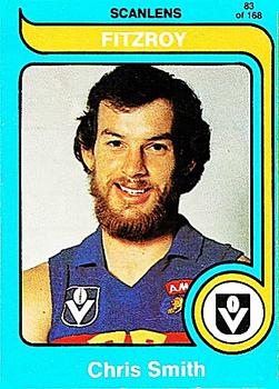 1980 Scanlens VFL #83 Chris Smith Front